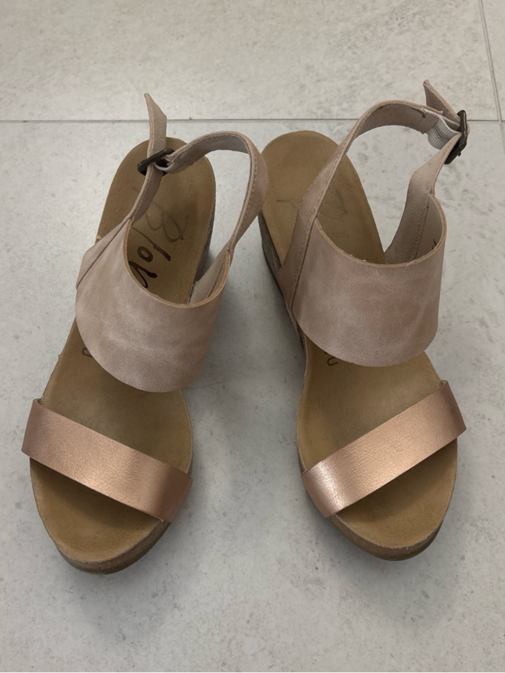 Blowfish Wedge Sandals in Blush